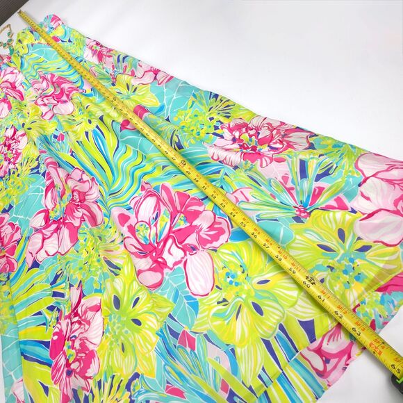 NWT Lilly Pulitzer Claudie Halter Maxi Dress Schooner Blue Silk Boho Resort 14 - Picture 7 of 11